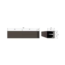 vtwonen Industriele Kasten|Tv Meubels|Settle Down Tv meubel Grenen Middenbruin 200cm