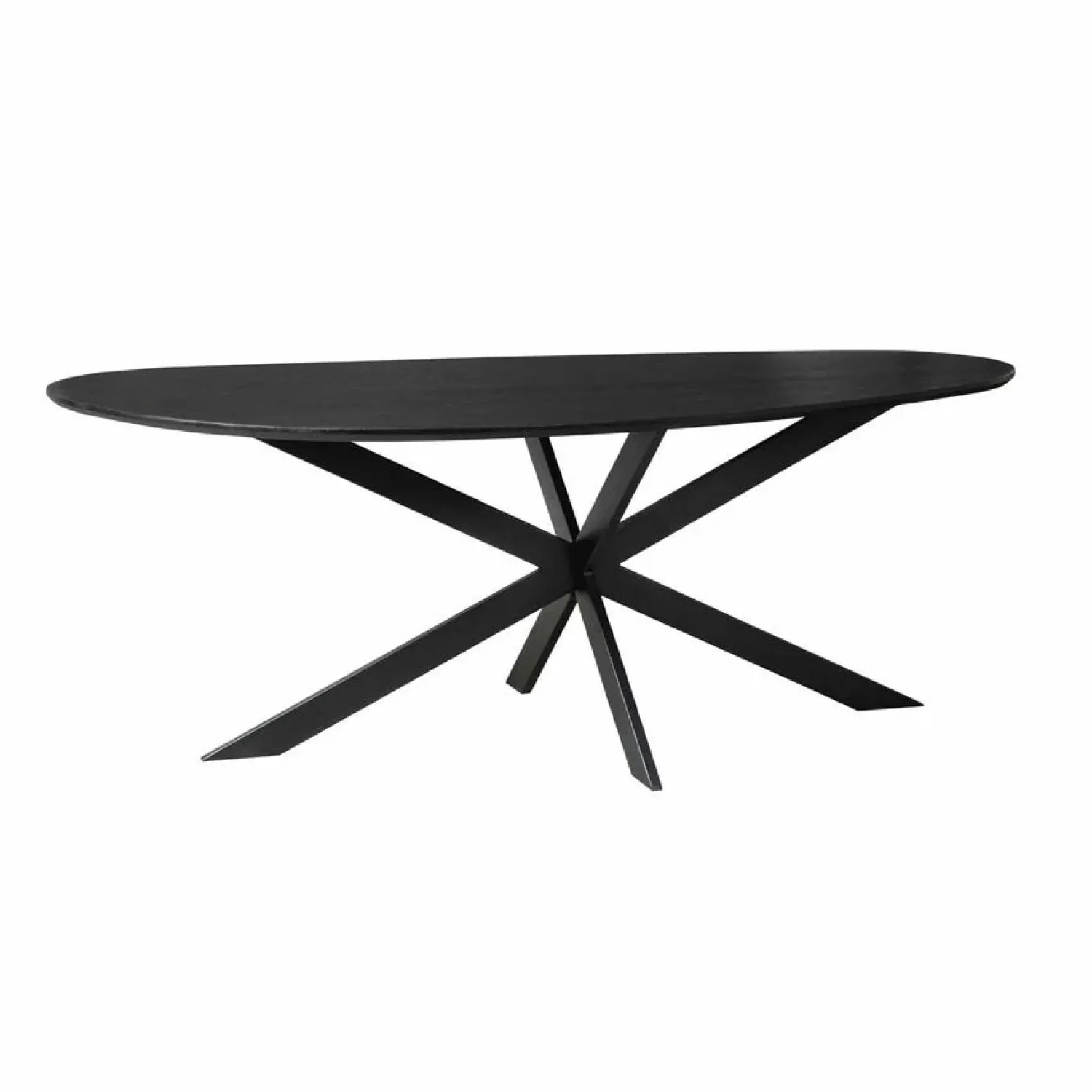 Furndea Eettafels|Shane Eettafel Organisch Zwart Eikenhout 180cm