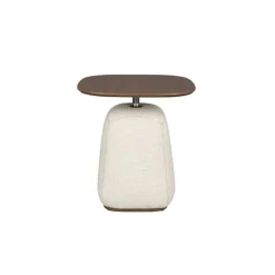 Dutchbone Bijzettafels|Shelly Bijzettafel Gebroken wit 48cm