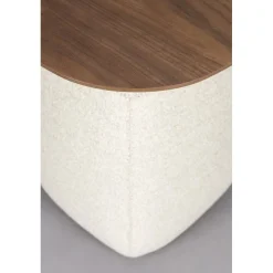 Dutchbone Bijzettafels|Shelly Bijzettafel Gebroken wit 48cm