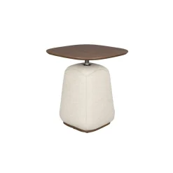 Dutchbone Bijzettafels|Shelly Bijzettafel Gebroken wit 48cm