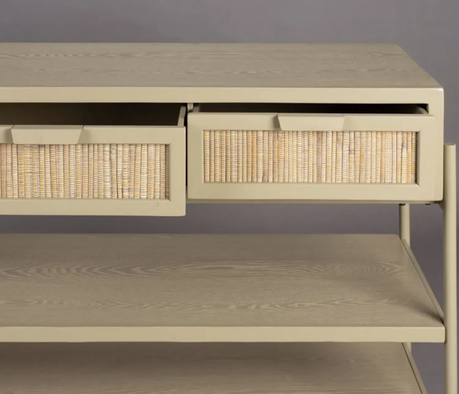 Dutchbone Sidetables|Sidetable Yasu Rotan Beige 120cm