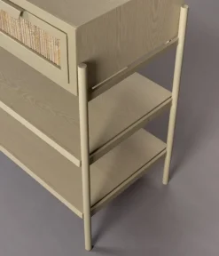 Dutchbone Sidetables|Sidetable Yasu Rotan Beige 120cm