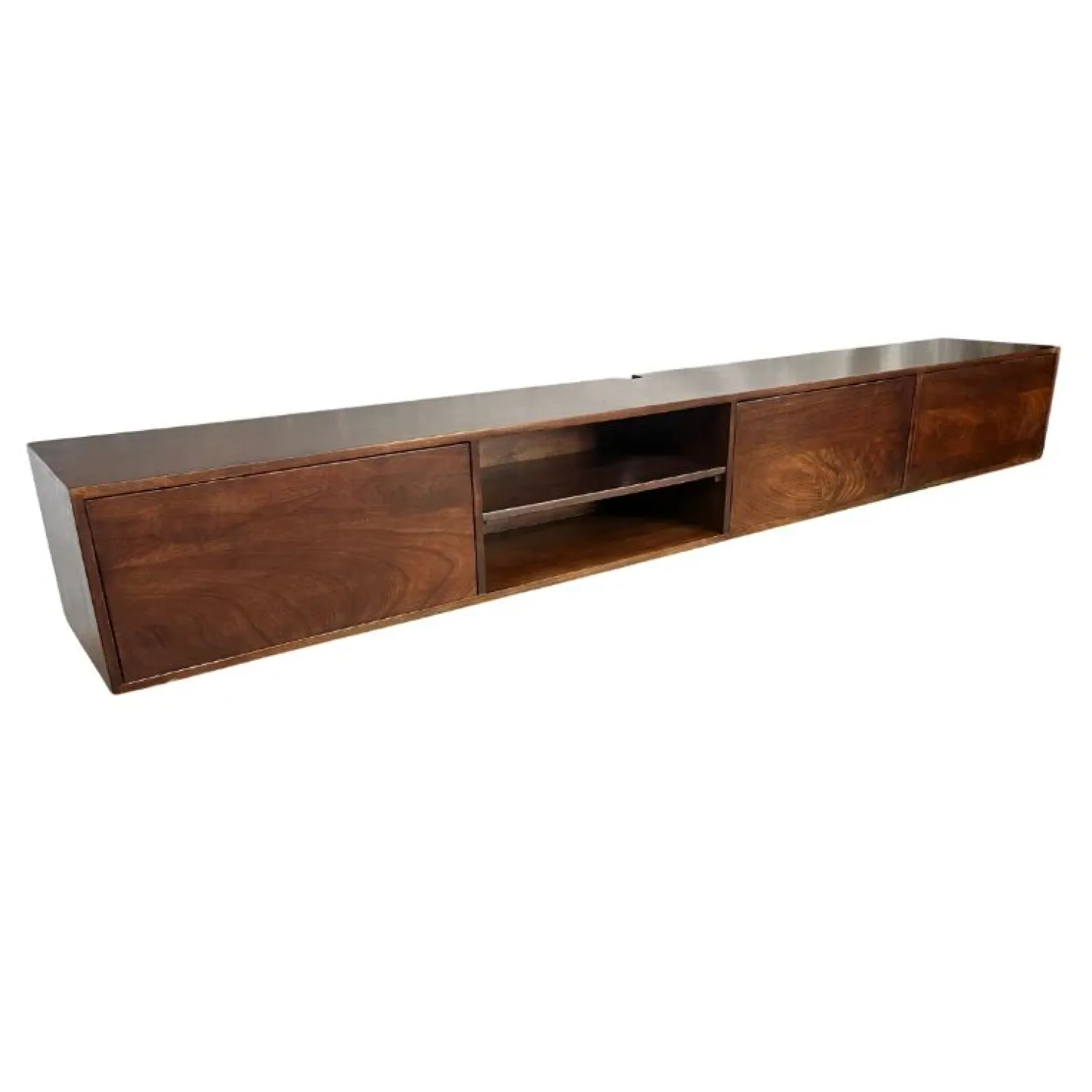 Vane Living Industriele Kasten|Tv Meubels|Sigge Zwevend Tv meubel walnoot 240cm