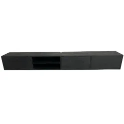 Vane Living Industriele Kasten|Tv Meubels|Sigge Zwevend Tv meubel zwart 240cm
