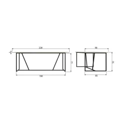 WOOOD Eettafels|Silas Eettafel Essen Dust 220cm