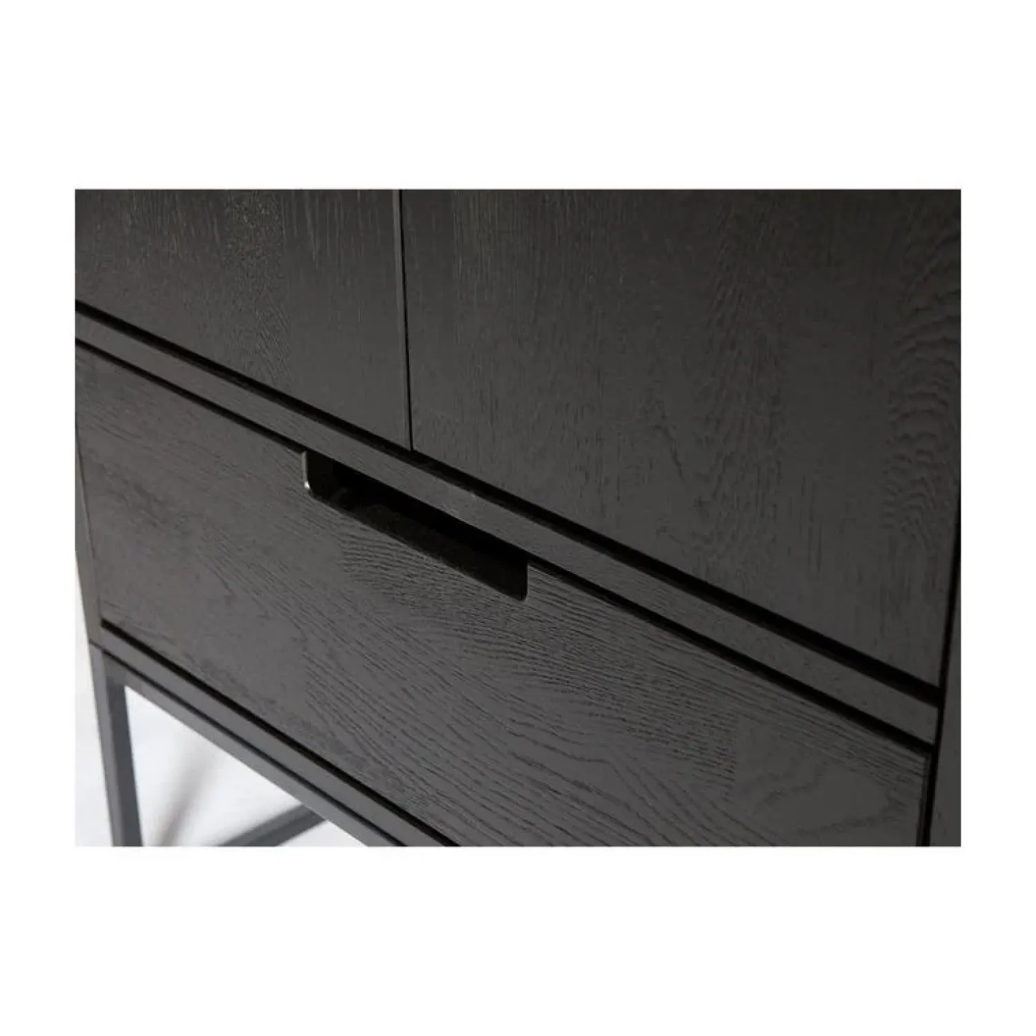 WOOOD Wandkasten|Industriele Kasten|Silas Hoge Wandkast Essen Blacknight 60cm