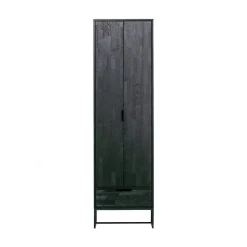 WOOOD Wandkasten|Industriele Kasten|Silas Hoge Wandkast Essen Blacknight 60cm