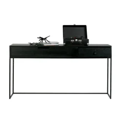 WOOOD Sidetables|Silas Sidetable Essen Blacknight 140cm