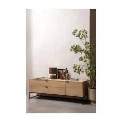 WOOOD Industriele Kasten|Tv Meubels|Silas TV Meubel 180 cm Eiken Decor 180cm