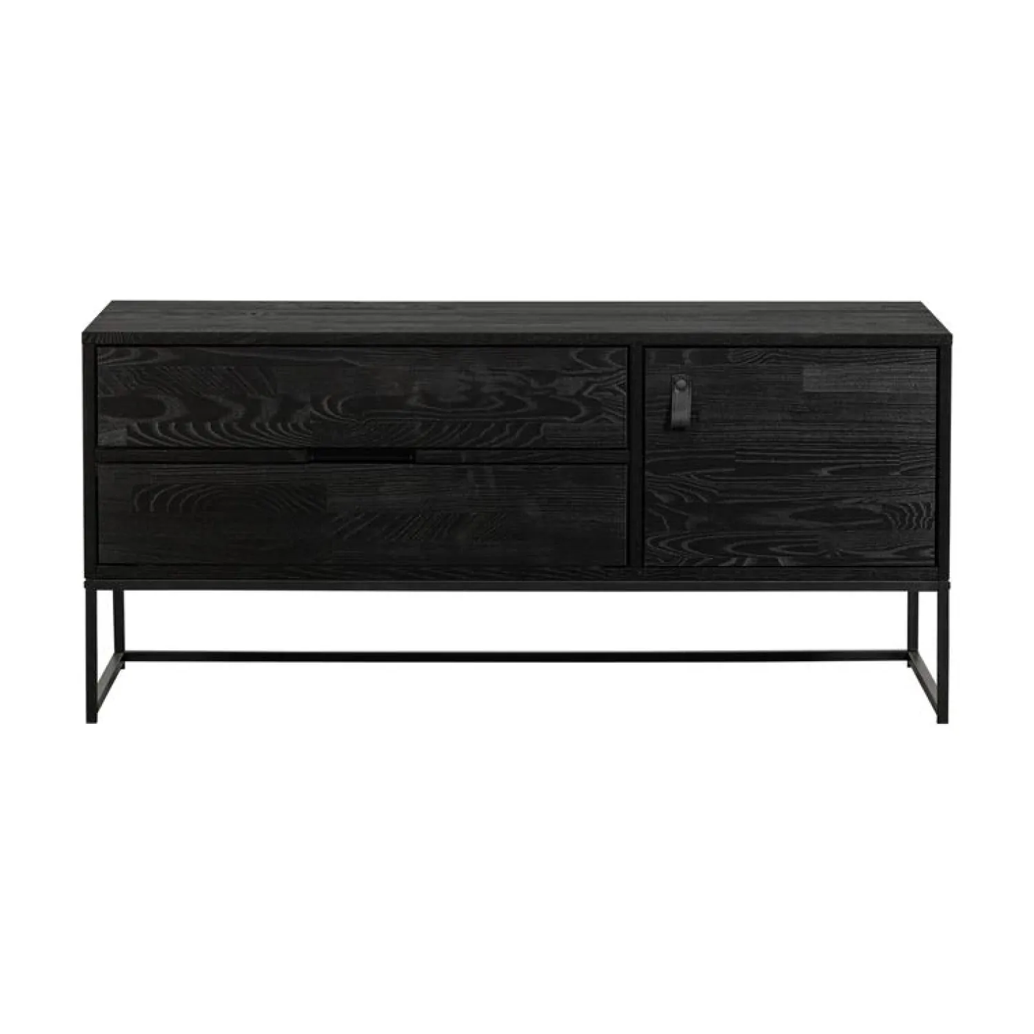 WOOOD Industriele Kasten|Tv Meubels|Silas TV Meubel 120 cm Essen Blacknight 120cm