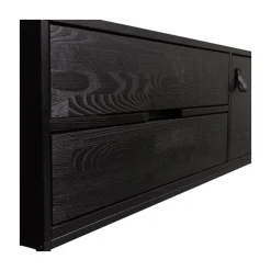 WOOOD Industriele Kasten|Tv Meubels|Silas TV Meubel 120 cm Essen Blacknight 120cm
