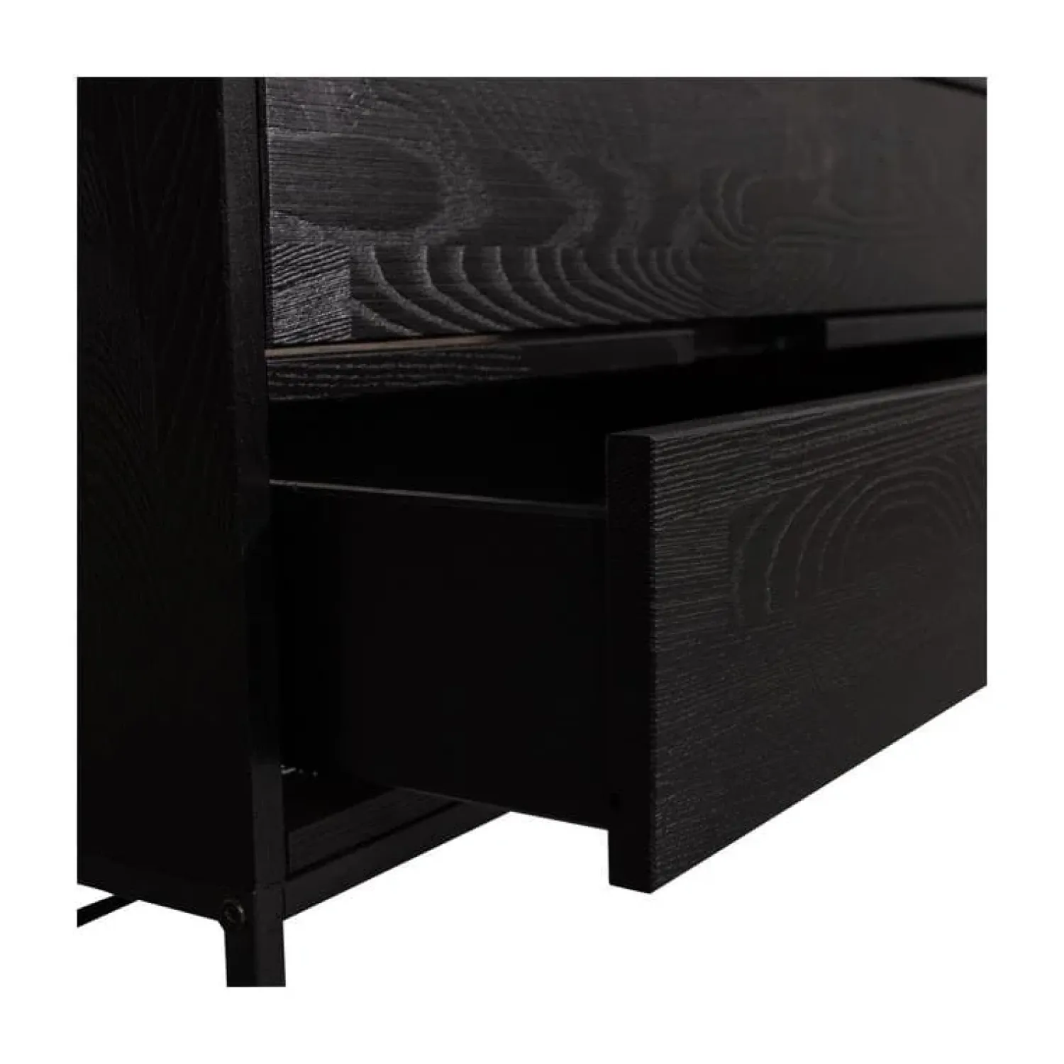 WOOOD Industriele Kasten|Tv Meubels|Silas TV Meubel 120 cm Essen Blacknight 120cm