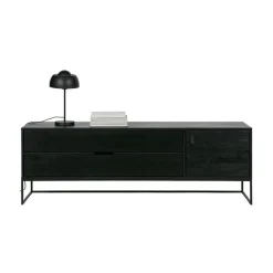 WOOOD Industriele Kasten|Tv Meubels|Silas TV Meubel 180 cm Essen Blacknight 180cm