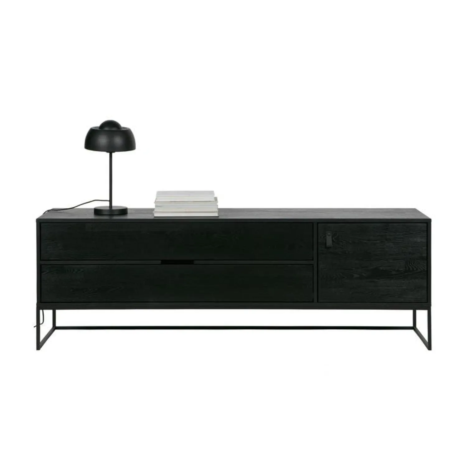 WOOOD Industriele Kasten|Tv Meubels|Silas TV Meubel 180 cm Essen Blacknight 180cm