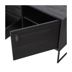 WOOOD Industriele Kasten|Tv Meubels|Silas TV Meubel 180 cm Essen Blacknight 180cm