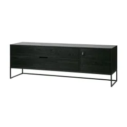 WOOOD Industriele Kasten|Tv Meubels|Silas TV Meubel 180 cm Essen Blacknight 180cm