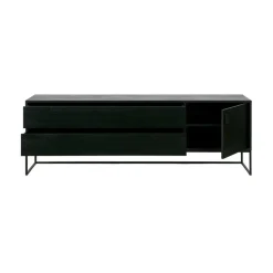 WOOOD Industriele Kasten|Tv Meubels|Silas TV Meubel 180 cm Essen Blacknight 180cm
