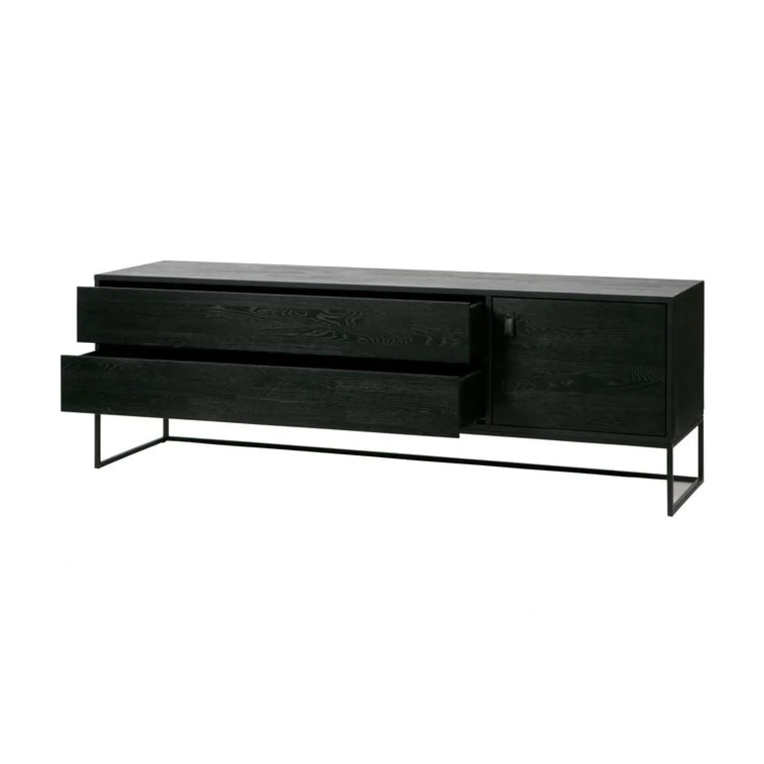 WOOOD Industriele Kasten|Tv Meubels|Silas TV Meubel 180 cm Essen Blacknight 180cm