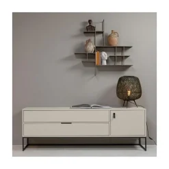 WOOOD Industriele Kasten|Tv Meubels|Silas TV Meubel 180 cm Grenen Dust 180cm