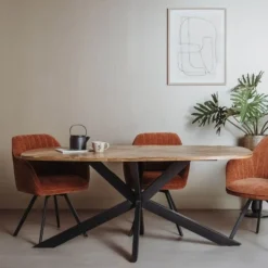 Tower living Eettafels|Silvi eettafel visgraat naturel