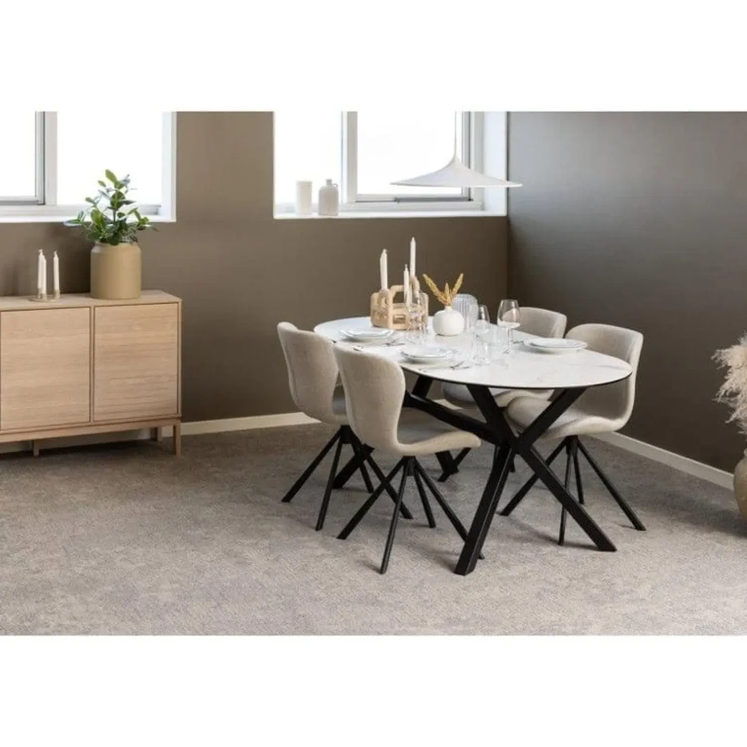 Nordhavn Dressoirs|Industriele Kasten|Silvon Dressoir Naturel 135cm