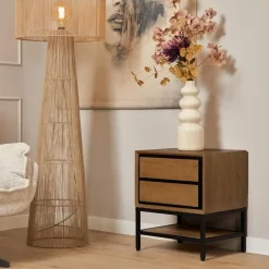 Furndea Nachtkastjes|Industriele Kasten|Sindacco Nachtkastje Mangohout 45 cm