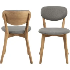 Nordhavn Eetkamerstoelen|Skano Eetkamerstoel Grijs met Hout