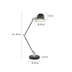 Steinmex Bureaulampen|Skeever 1-lichts Tafellamp Zwart