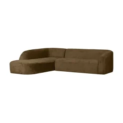 WOOOD Hoekbanken|Sloping Hoekbank Links Structure Velvet Brass
