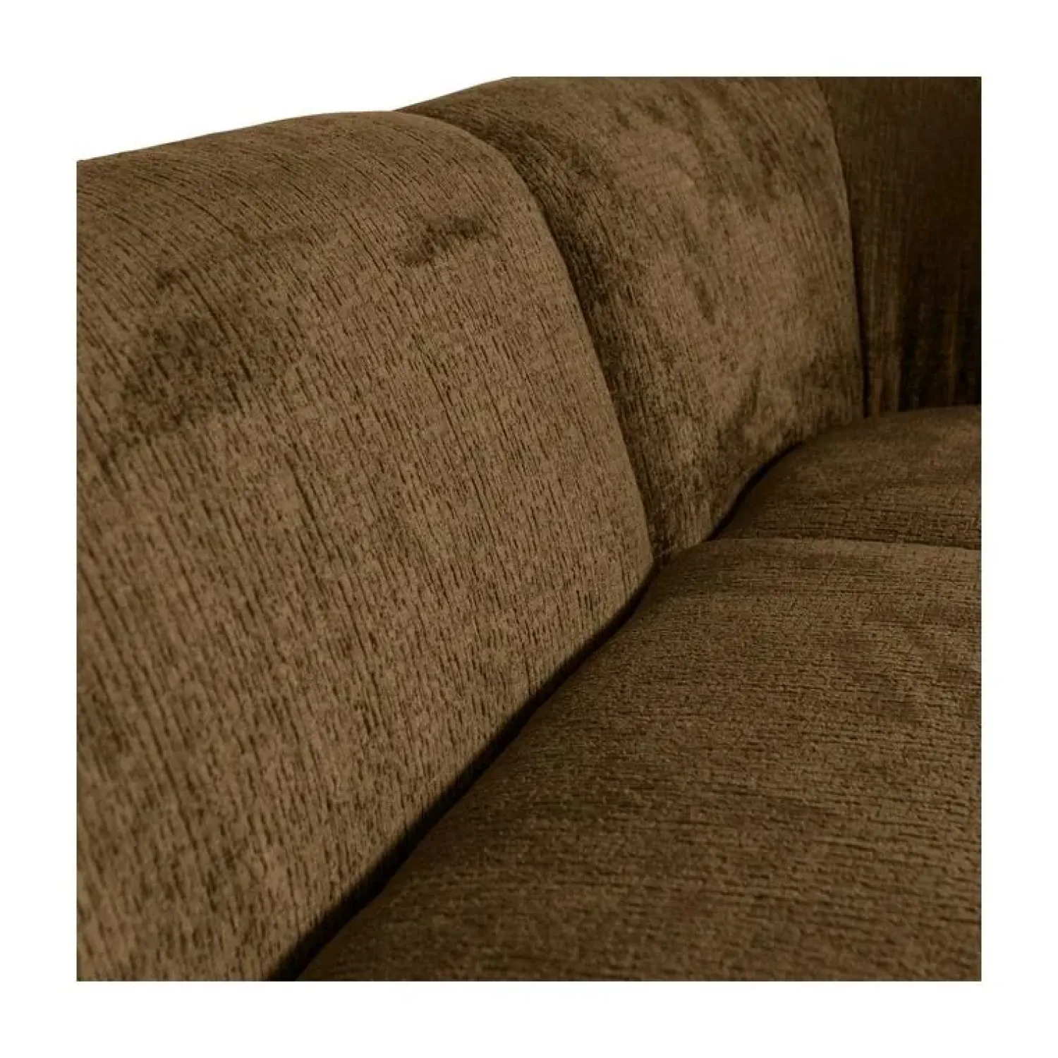 WOOOD Hoekbanken|Sloping Hoekbank Rechts Structure Velvet Brass