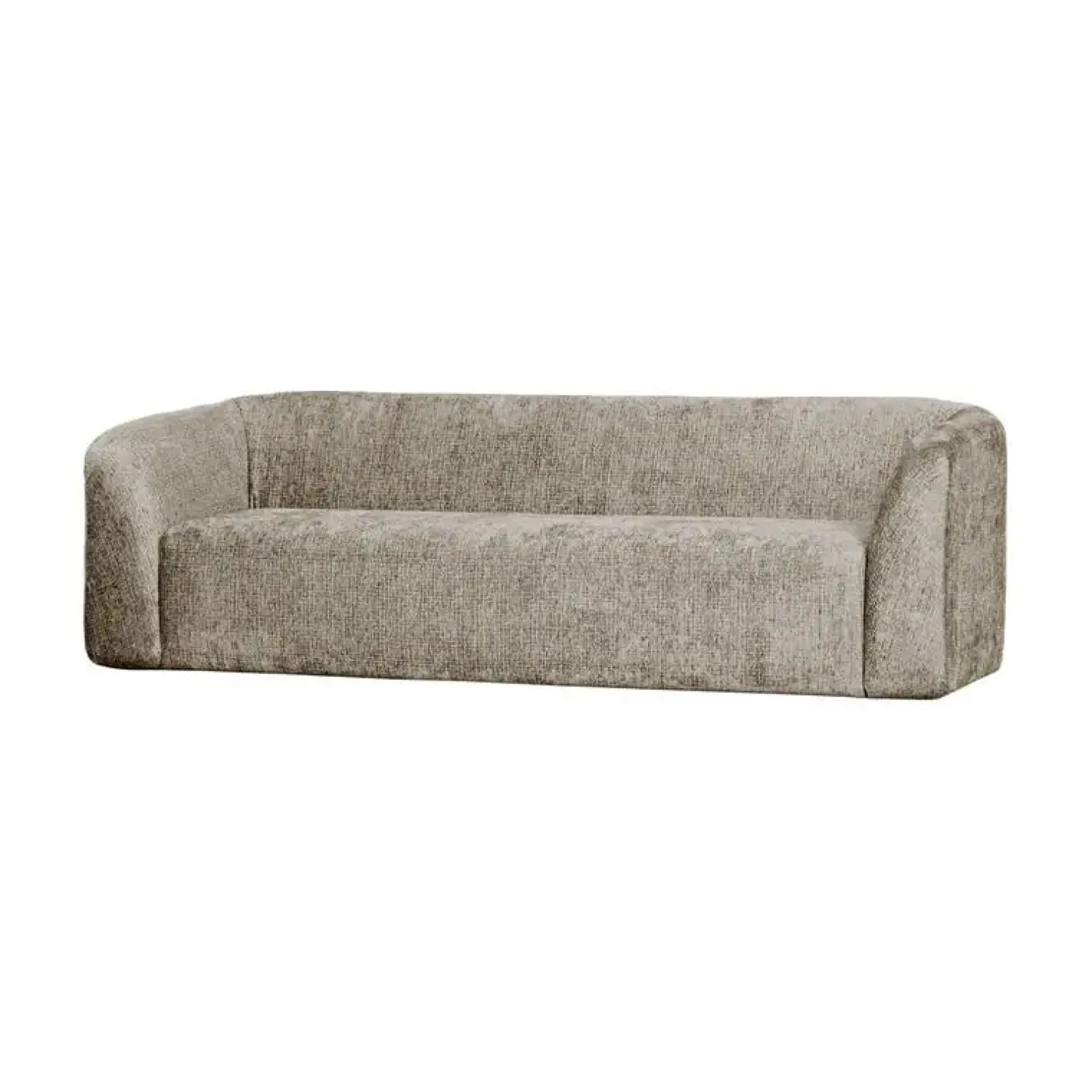 WOOOD 3 Zitsbanken|Sloping 3-Zits Bank Structure Velvet Wheatfield 240cm