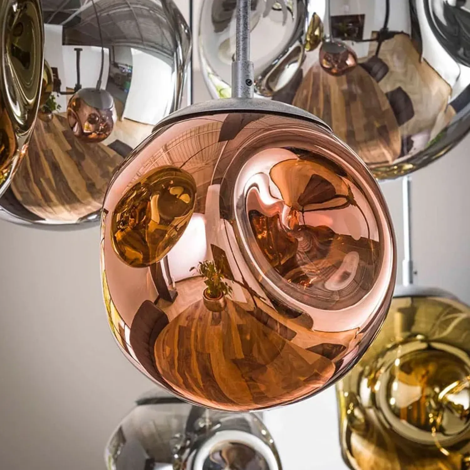Kalfort Hanglampen|Glazen Hanglamp|Solaro 7-lichts Hanglamp industrieel