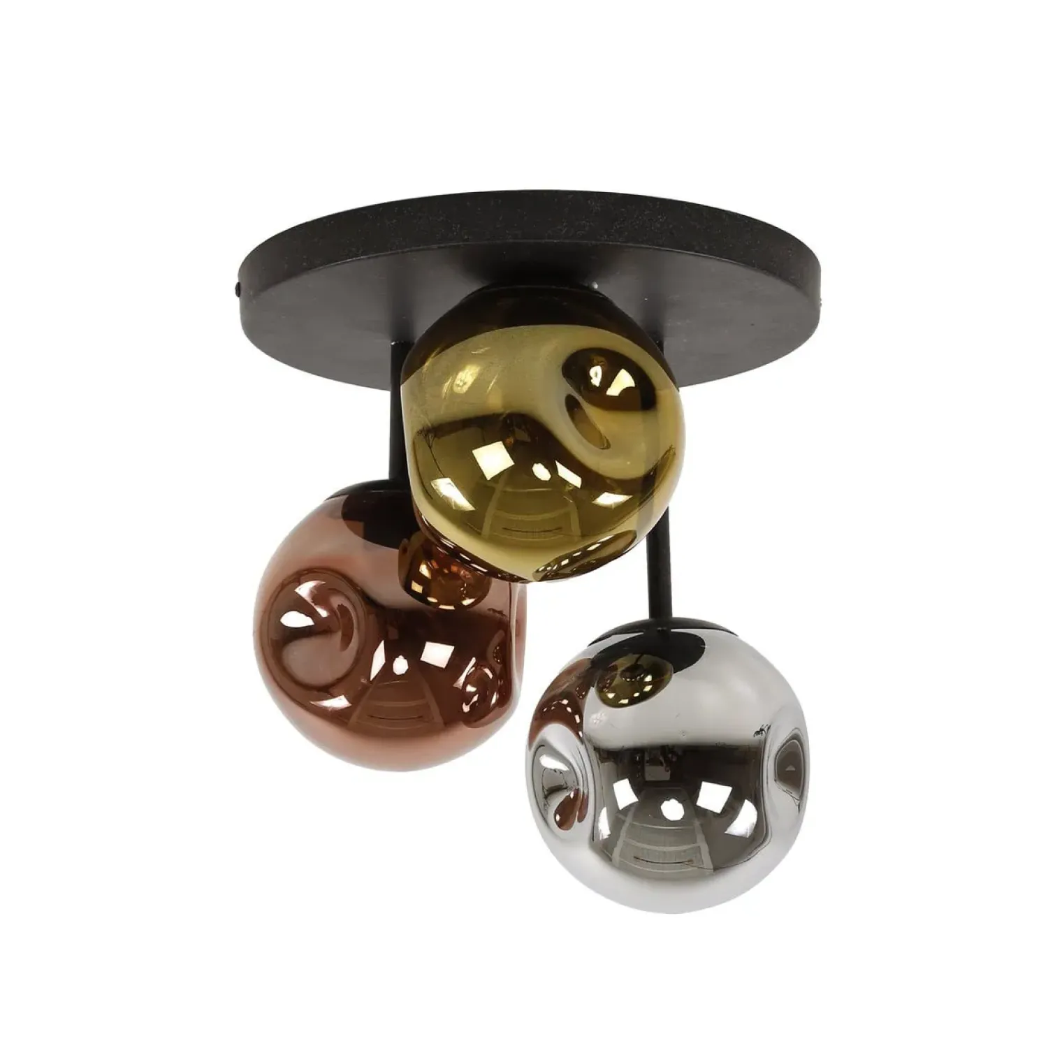 Kalfort Plafondlampen|Solaro 3-lichts Plafondlamp industrieel