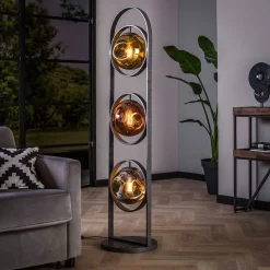 Kalfort Vloerlampen|Solaro 3-lichts Vloerlamp industrieel