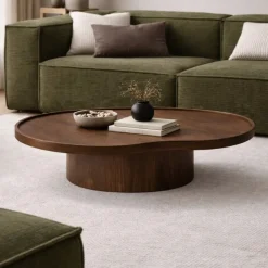 Vane Living Salontafels|Solis Salontafel niervorm Walnoot 110 cm