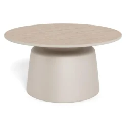 Nordhavn Salontafels|Solvani Salontafel laag Rond Keramiek Lichtbeige 70cm