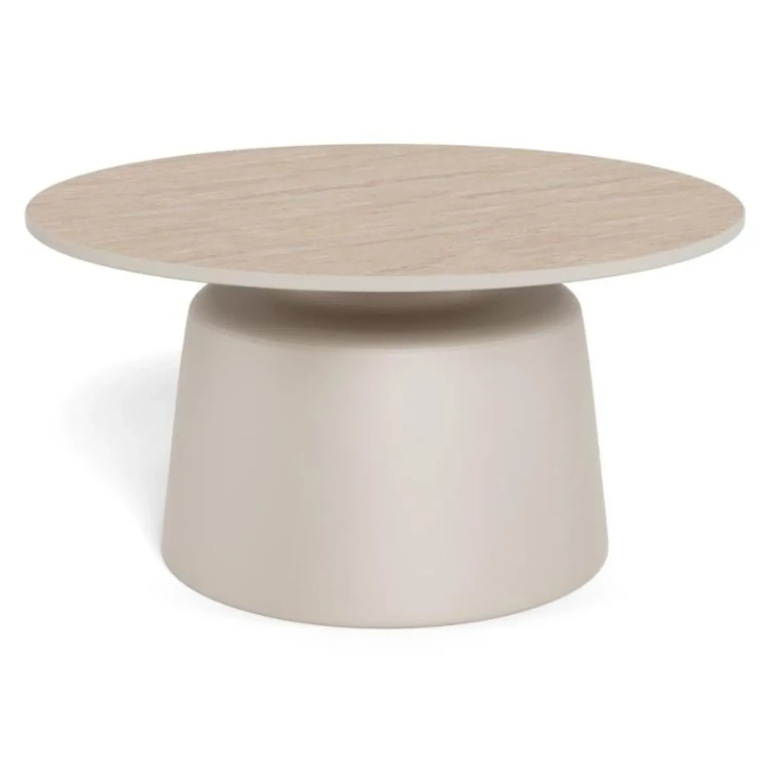 Nordhavn Salontafels|Solvani Salontafel laag Rond Keramiek Lichtbeige 70cm