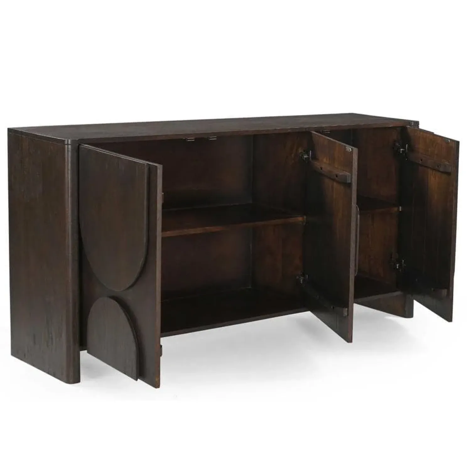 Furndea Dressoirs|Industriele Kasten|Sona Dressoir bruin Mangohout 160 cm