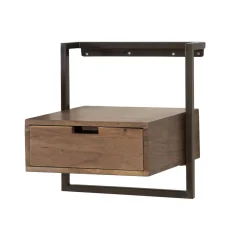 Kalfort Nachtkastjes|Industriele Kasten|Sonic Nachtkastje Acaciahout bruin 44cm