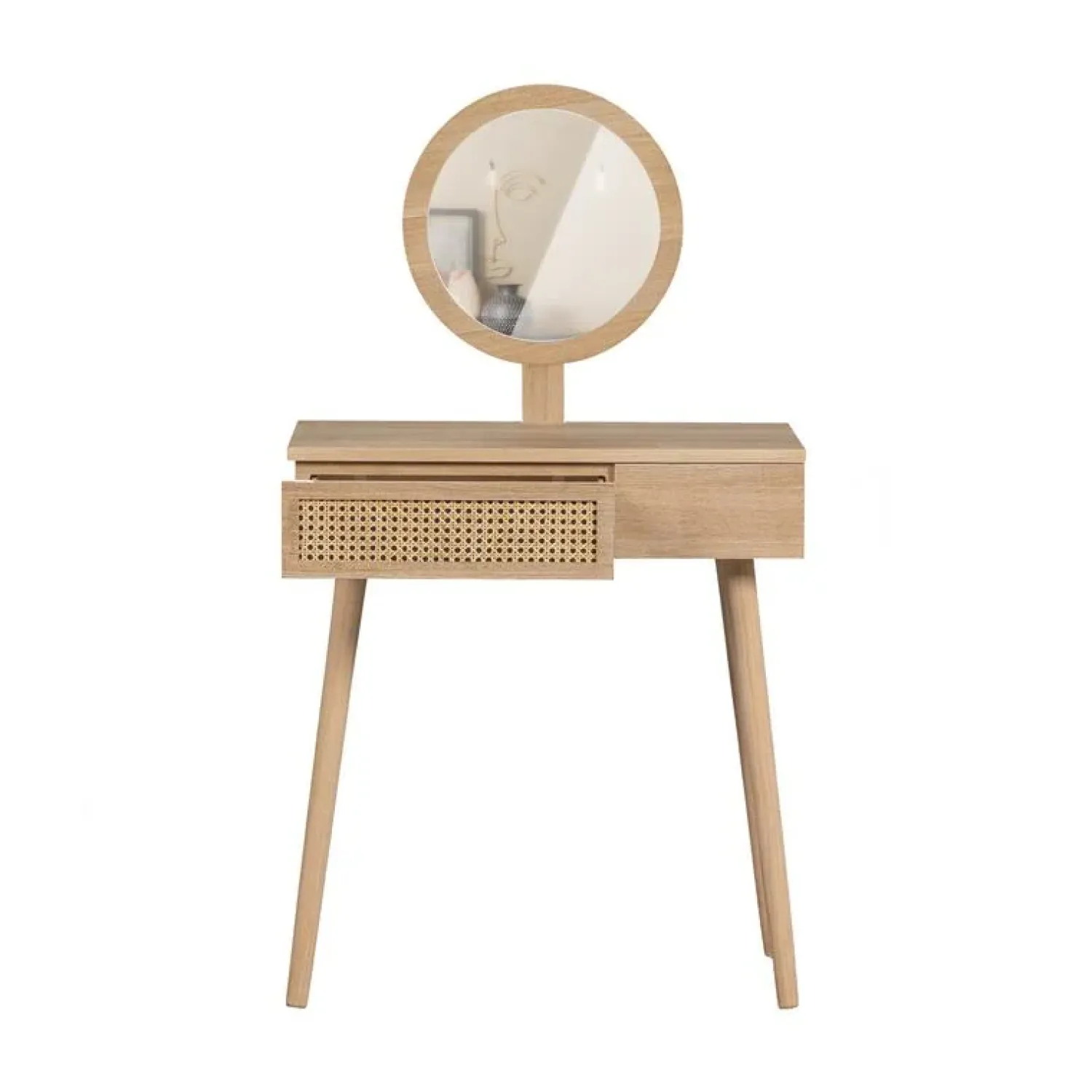 WOOOD Bureautafels|Soof Kaptafel Hout Naturel 70cm