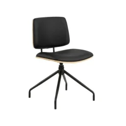 Nordhavn Eetkamerstoelen|Sorana Eetkamerstoel Zwart met Hout