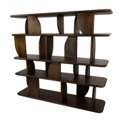 Mysons Boekenkasten|Industriele Kasten|Sorano Boekenkast mangohout Walnoot 140 cm