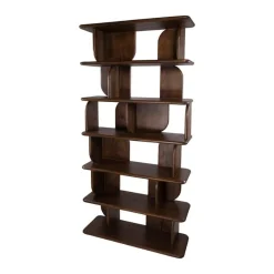 Mysons Boekenkasten|Industriele Kasten|Sorano Boekenkast mangohout Walnoot 90 cm