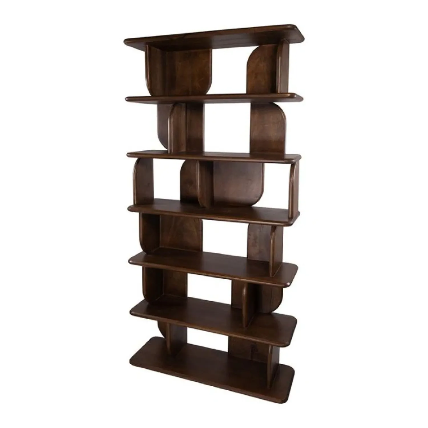 Mysons Boekenkasten|Industriele Kasten|Sorano Boekenkast mangohout Walnoot 90 cm