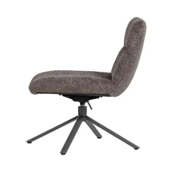 WOOOD Fauteuils|Soren Draaifauteuil Verstelbaar Wollig Bruin