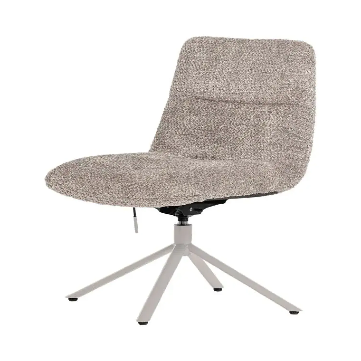 WOOOD Fauteuils|Soren Draaifauteuil Verstelbaar Wollig Grijs