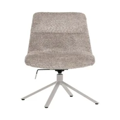 WOOOD Fauteuils|Soren Draaifauteuil Verstelbaar Wollig Grijs