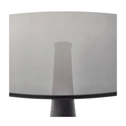 WOOOD Bijzettafels|Soya Bijzettafel rond Glas Zwart 60cm