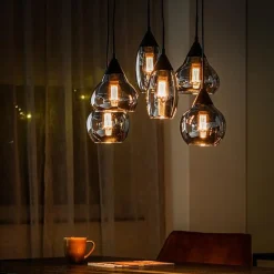 Kalfort Hanglampen|Glazen Hanglamp|Spix Hanglamp 6-lichts smoke glas